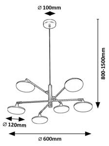 Rabalux 72239 - LED Lustr na lanku MADI 6xLED/4W/230V 3000K