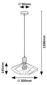 Rabalux 72241 - Lustr na lanku FRAN 1xE27/40W/230V