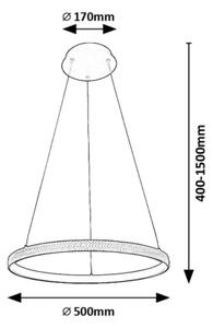 Rabalux 72258 - LED Lustr na lanku GRETE LED/32W/230V 3000K