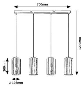 Rabalux 72256 - Lustr na lanku VENESS 4xE27/40W/230V