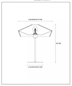 LUCIDE Yunkai stolní lampa, průměr 40 cm