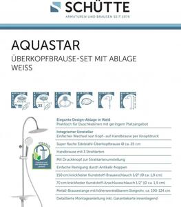Schütte Aquastar sprchovy sloup bílá / chrom