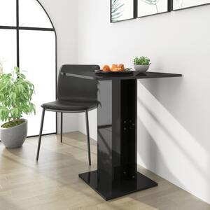 Bistro stolek černý s vysokým leskem 60 x 60 x 75 cm dřevotříska
