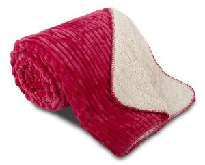 Velmi přijemná deka ovečka z mikrovlákna starorůžové/bílé barvy. Vzhled manžestr. Rozměr deky je 150x200 cm
