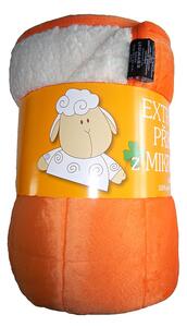 Deka ovečka oranžové barvy. Velmi příjemná na dotek, zahřeje Vás v chladném počasí. Rozměr deky je 150x200 cm