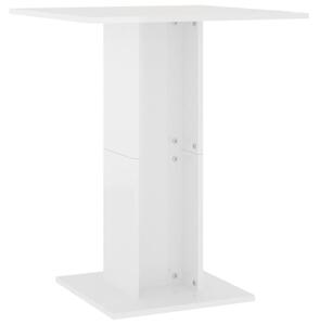 Bistro stolek bílý s vysokým leskem 60 x 60 x 75 cm dřevotříska