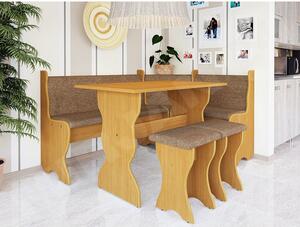 Kuchyňský sedací kout + stůl se stoličkami Samot, Barva: buk + alfa 09 Mirjan24 5902928267662