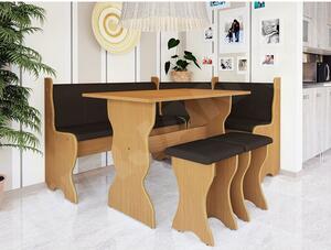 Kuchyňský sedací kout + stůl se stoličkami Samot, Barva: dub craft zlatý + hugo 100 Mirjan24 5903211210860