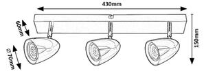 Rabalux 73020 - Bodové svítidlo PERICO 3xGU10/5W/230V bílá