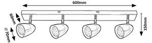 Rabalux 73022 - Bodové svítidlo PERICO 4xGU10/5W/230V bílá