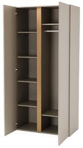 Šatní skříň Azalio 90 cm - béžový písek / dub olejovaný