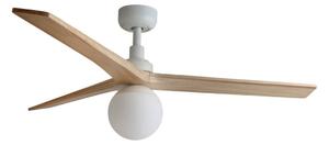 FARO 34280-11L - Stropní ventilátor KLIM M 1xE27/15W/230V borovice/bílá + DO