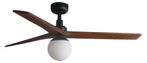 FARO 34277-11L - Stropní ventilátor KLIM M 1xE27/15W/230V ořech/černá + DO