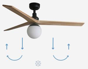FARO 34283-11L - Stropní ventilátor KLIM M 1xE27/15W/230V borovice/černá + DO