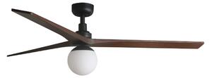 FARO 34276-11L - Stropní ventilátor KLIM L 1xE27/15W/230V ořech/černá + DO