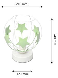Dětská stolní lampa STARS 1xE27/15W/230V zelená/bílá