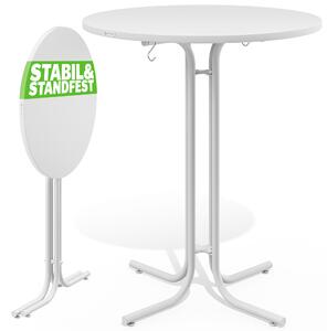 Deuba Skládací barový stůl Ø80 cm - bílý