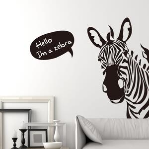 Samolepka na zeď "Zebra 2" 82x66 cm
