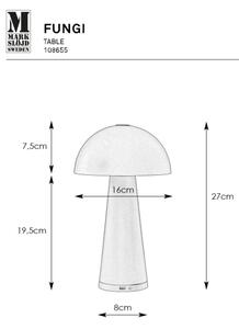 Markslöjd 108655 - LED Stmívatelná nabíjecí lampa FUNGI LED/1,5W/5V IP44 černá