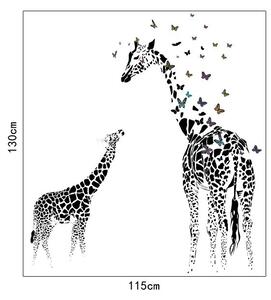 Samolepka na zeď "Žirafy" 130x115 cm