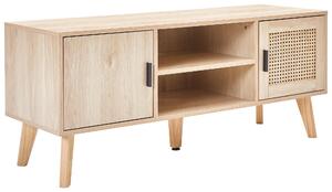 NÍZKÁ KOMODA, borovice, ratan, přírodní barvy, 120/50/40 cm PBJ, Online Only
