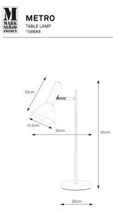 Markslöjd 108688 - Stolní lampa METRO 1xE27/40W/230V bílá