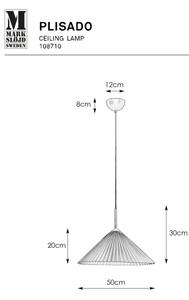 Markslöjd 108710 - Lustr na lanku PLISADO 1xE27/40W/230V pr. 50 cm béžová