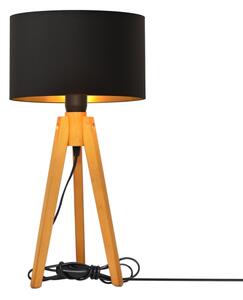 Stolní lampa ALBA 1xE27/15W/230V černá/zlatá/dub