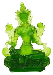 Zelená Tara - žensky Buddha - skleněná soška Feng shui