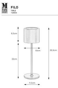 Markslöjd 108658 - LED Stmívatelná nabíjecí lampa FILO LED/2W/5V IP44 30 cm bílá