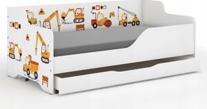 Dětská postel pro malé stavitele 160x80 cm