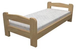 Dřevěná postel Libor smrk s roštem - 200 x 80 cm, Bez matrace
