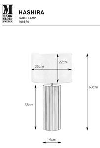 Markslöjd 108670 - Stolní lampa HASHIRA 1xE27/40W/230V bílá/černá