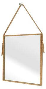 Minimalistické nástěnné zrcadlo na popruhu Čtverec Korek Boho styl CORK