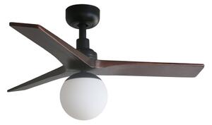 FARO 34278-11L - Stropní ventilátor KLIM S 1xE27/15W/230V ořech/černá + DO