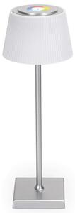 Aigostar - LED RGBW Venkovní stm. nabíjecí lampa 4W/5V 3600mAh bílá/chrom IP54