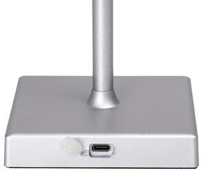 Aigostar - LED RGBW Venkovní stm. nabíjecí lampa 4W/5V 3600mAh bílá/chrom IP54