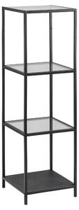 REGÁL, černá, ocel, 37/119,5/35 cm XXXL - Knihovny, Online Only