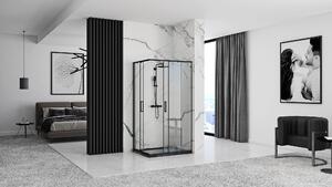 Rea Punto, sprchový kout 100x80cm + černá sprchová vanička Savoy, KPL-K1017
