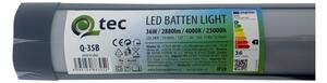 LED Podlinkové svítidlo QTEC LED/36W/230V 120 cm černá