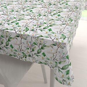 Biante Teflonový obdélníkový ubrus TF-117 Květy magnolie na bílém 50x100 cm