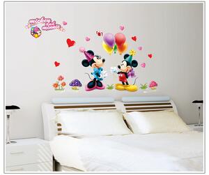 Samolepka na zeď "Mickey & Minnie" 130x80 cm