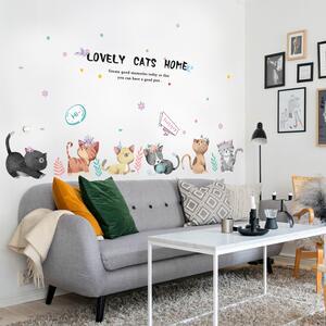 Samolepka na zeď "Kočičky" 50x135 cm