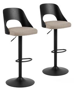 Barová židle Emron - set 2 ks Sand / black