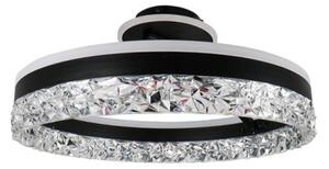 LED Stmívatelný přisazený lustr LED/86W/230V 3000-6500K černá + dálkové ovládání