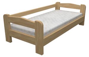 Dřevěná postel Libor se zábranou 80x200 cm smrk