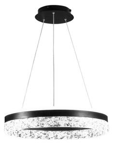 LED Stmívatelný lustr na lanku LED/80W/230V 3000-6500K černá + dálkové ovládání