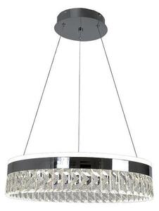 LED Stmívatelný lustr na lanku LED/90W/230V 3000-6500K chrom + dálkové ovládání