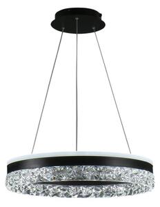 LED Stmívatelný lustr na lanku LED/80W/230V 3000-6500K černá + dálkové ovládání