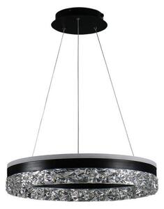 LED Stmívatelný lustr na lanku LED/80W/230V 3000-6500K černá + dálkové ovládání